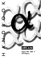 Arcam ALPHA-7-8-9SE - Owners Manual 